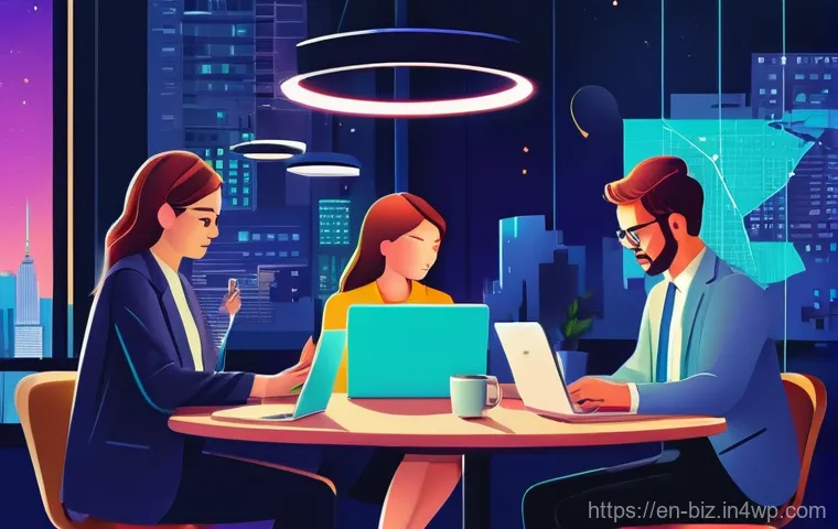 언어 AI와 고객 경험 혁신 - **Prompt:** A vibrant and dynamic digital illustration depicting a diverse group of people from vari...