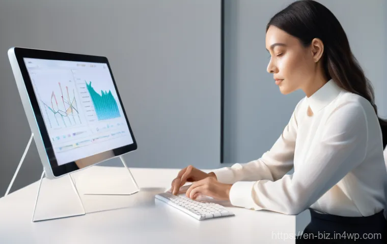 언어 AI와 콘텐츠 마케팅의 통합 전략 - **Prompt:** A focused content creator, a woman in her late 20s or early 30s with a smart, casual out...