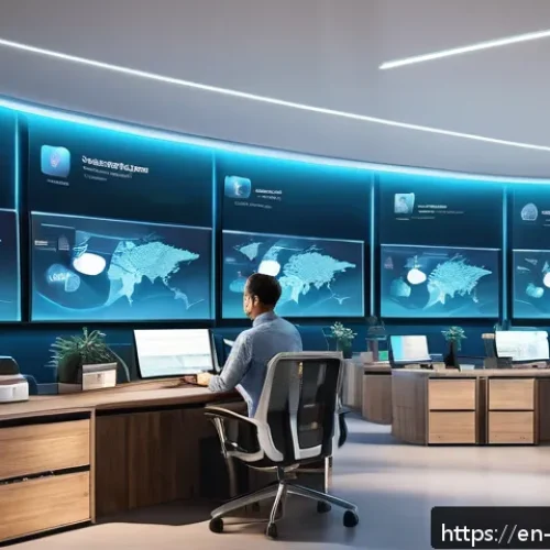 언어 AI의 고객 관계 형성 전략 - A modern customer service center scene showcasing diverse professionals collaborating with AI-powere...